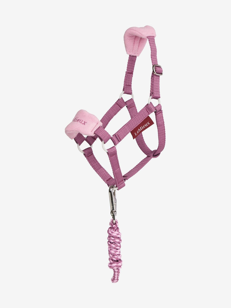 LeMieux pink hobby horse headcollar and leadrope, imported from the UK