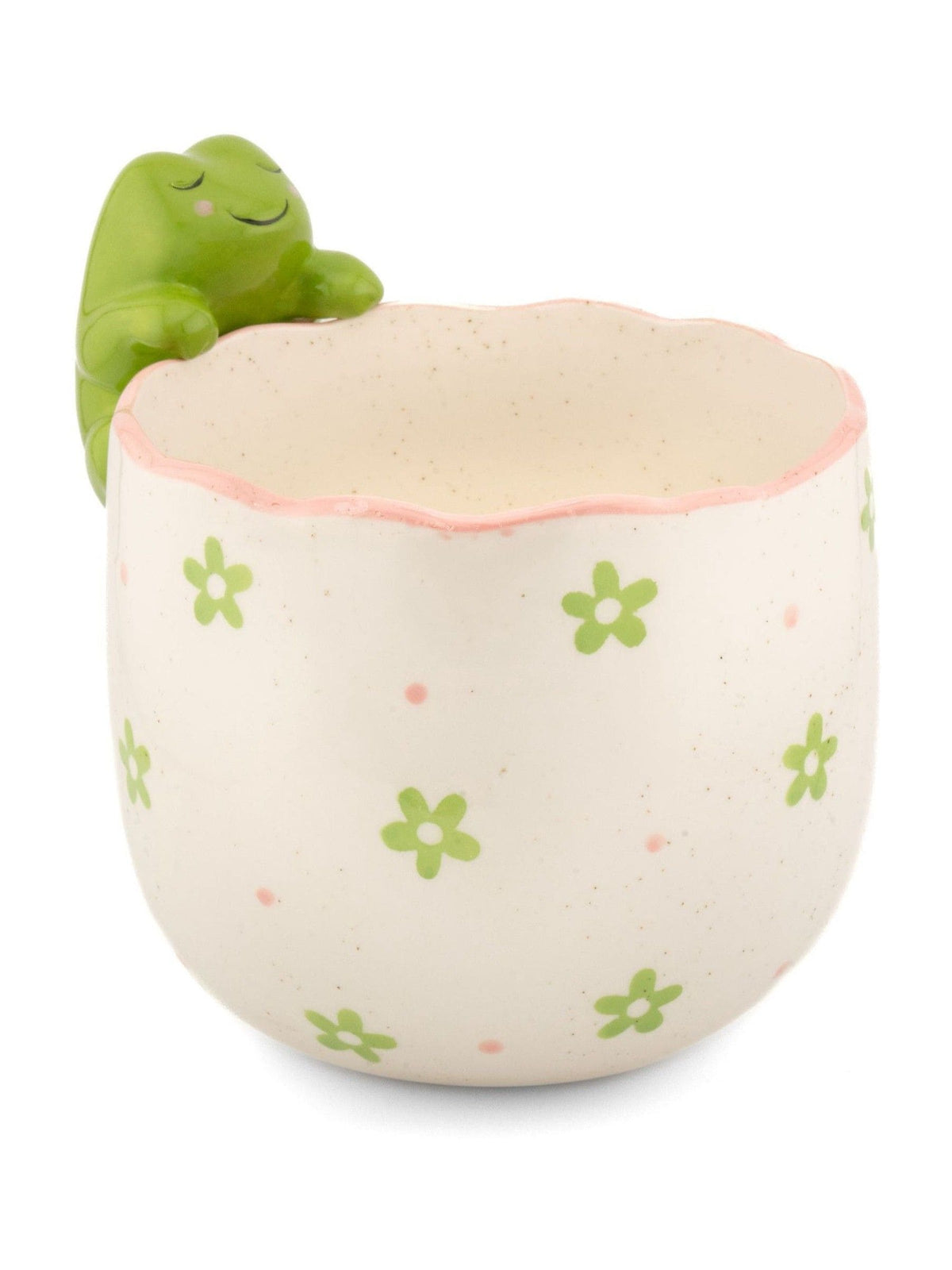 Sass & Belle green peeking frog planter 13cm, imported from the UK