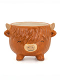 Sass & Belle Highland cow medium planter (British brand)