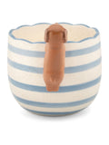 Sass & Belle blue peeking sausage dog planter small, UK version