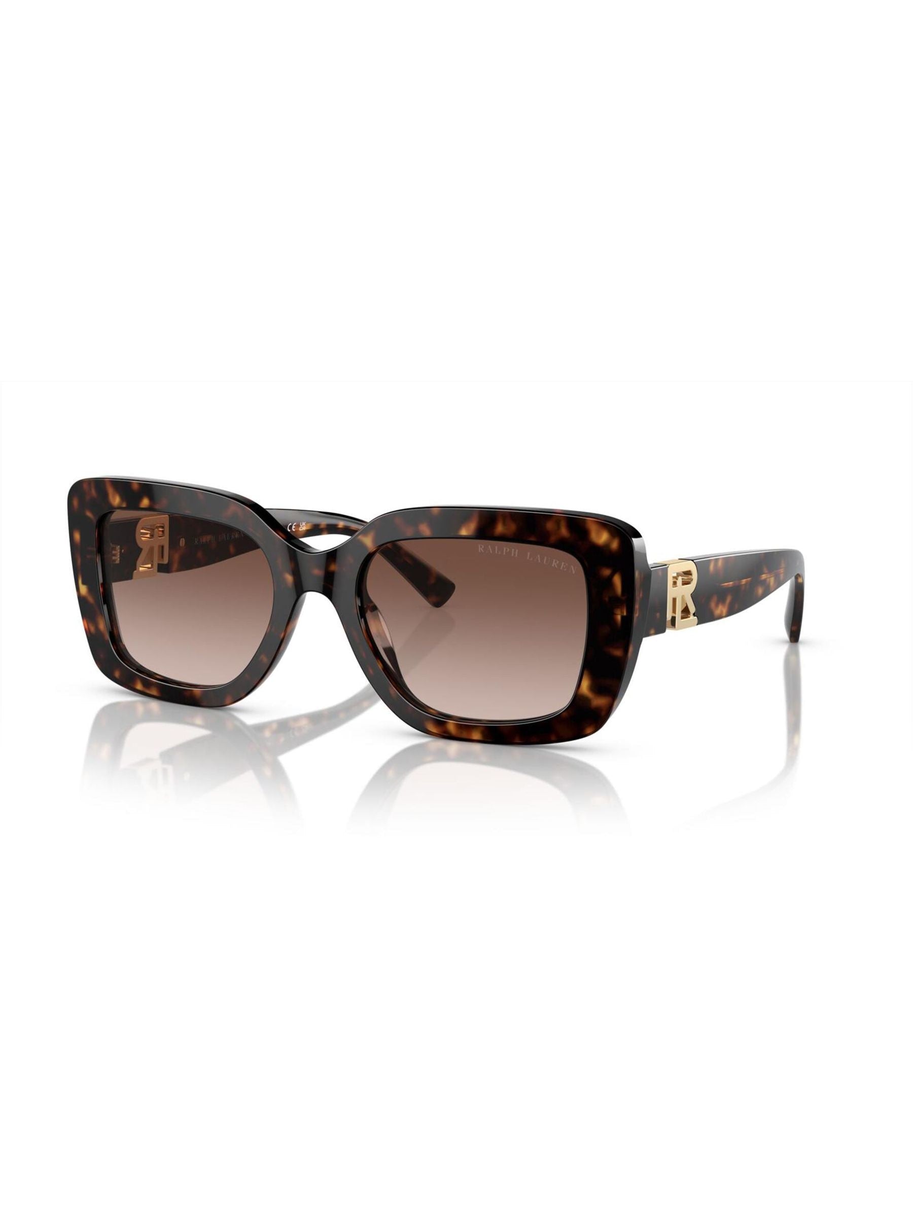 Ralph Lauren Nikki rectangle sunglasses brown gradient lenses, UK version
