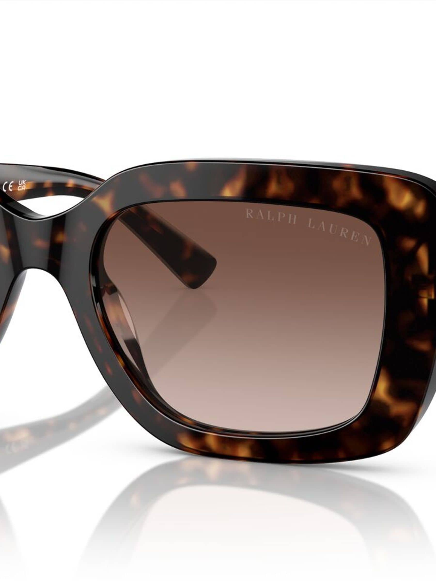 Ralph Lauren Nikki rectangle sunglasses brown gradient lenses, UK version