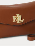 Lauren Ralph Lauren brown crossbody bag with turnlock and chain strap, UK version
