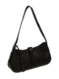 Pure Luxuries London black Evangeline leather grab bag - British product