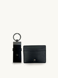 Apatchy black leather keyring and cardholder set (British brand)