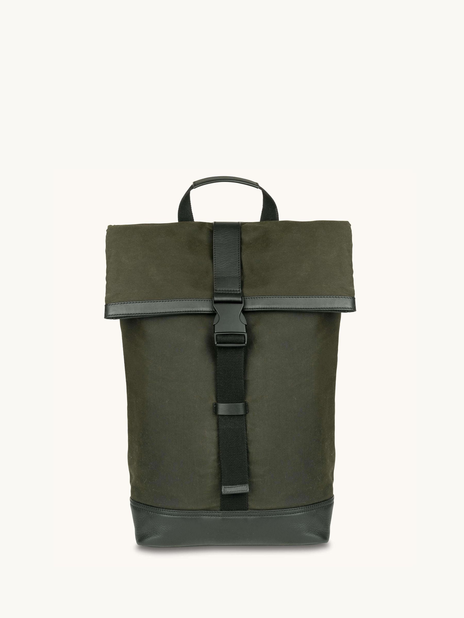 Apatchy Green Cavendish waxed canvas leather backpack, imported from the UK