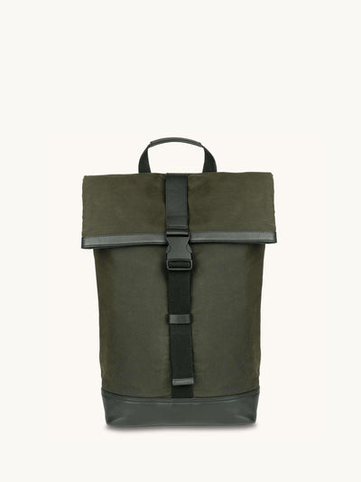 Next Apatchy Green The Cavendish Waxed Canvas & Leather Backpack- Buy online at McGrocer