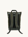 Apatchy Green Cavendish waxed canvas leather backpack, imported from the UK