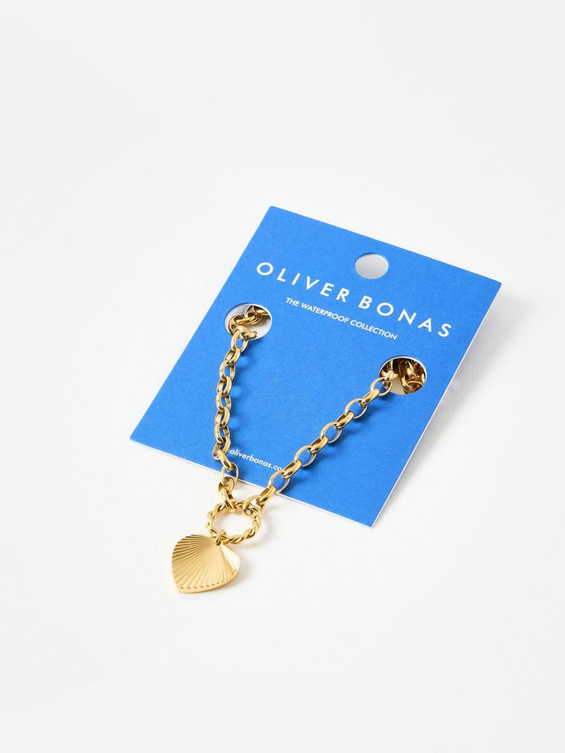 Oliver Bonas gold tone stainless steel heart necklace, UK version