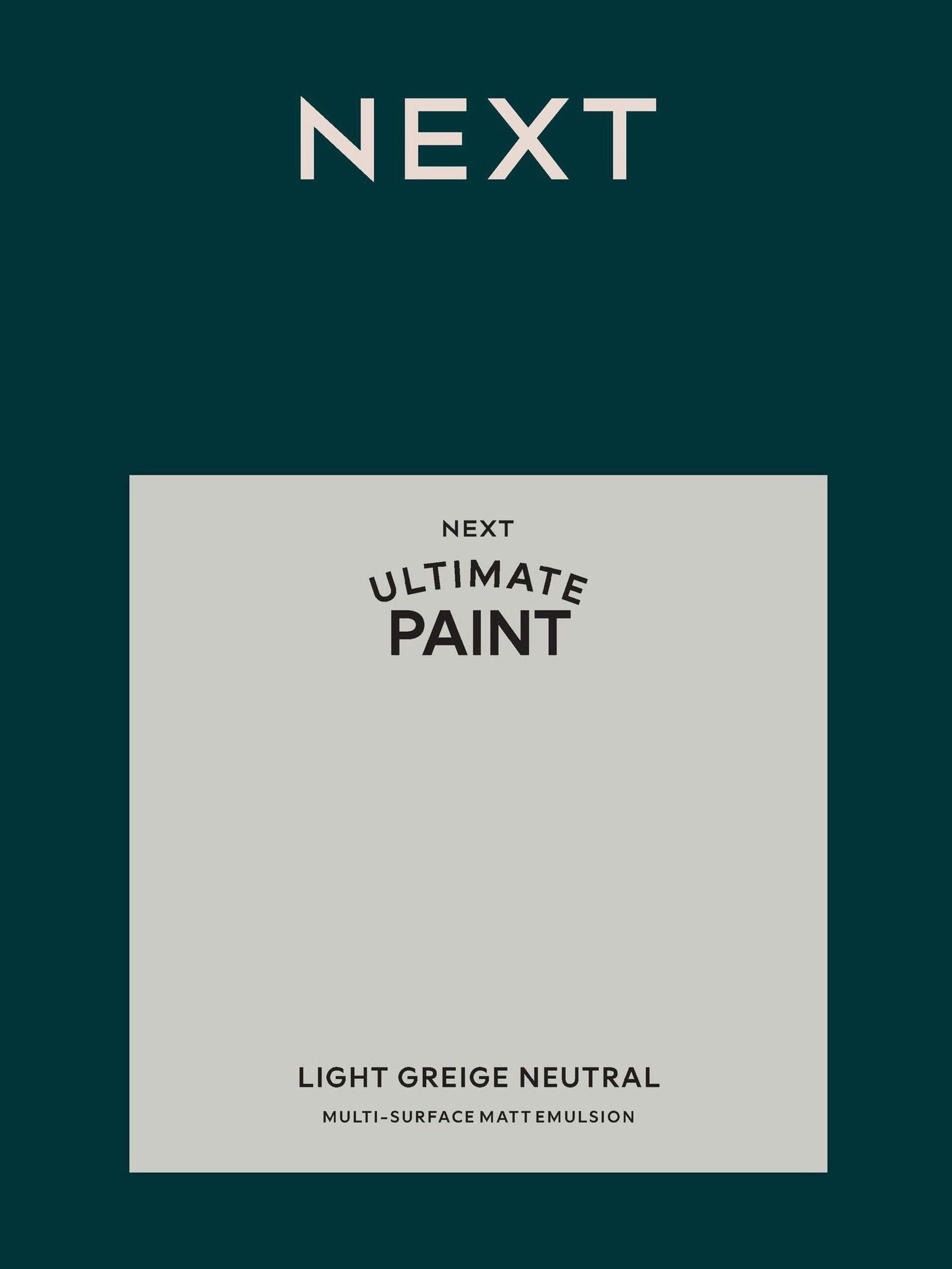Next Ultimate paint sample in Light Greige Neutral, UK version