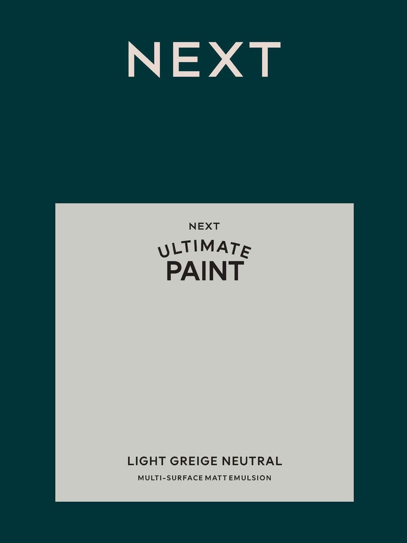 Next Ultimate paint sample in Light Greige Neutral, UK version