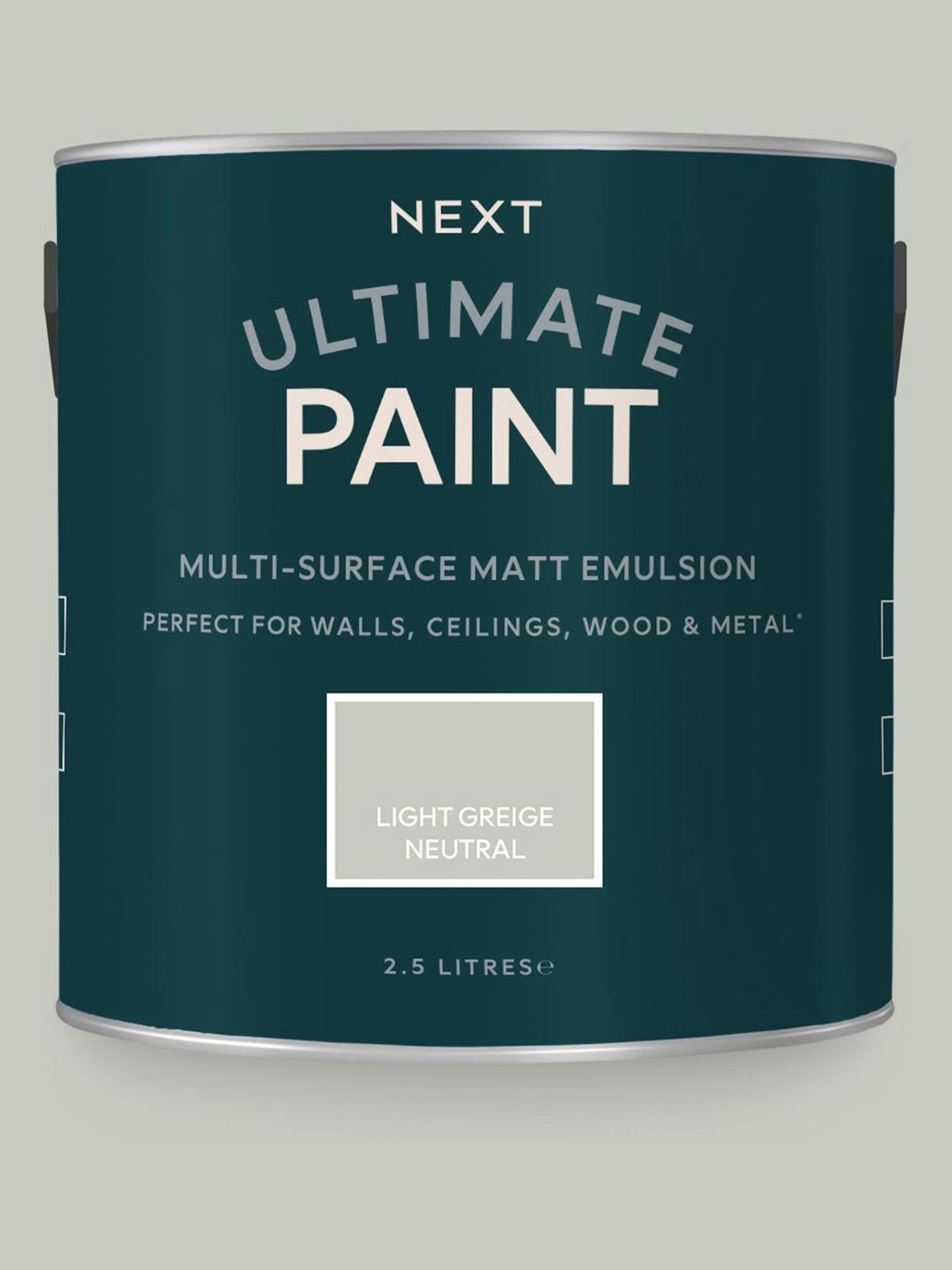 Next Ultimate paint sample in Light Greige Neutral, UK version