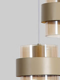 Searchlight sand amber pendant light with ribbed glass, imported from the UK