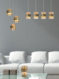 Searchlight sand amber pendant light with ribbed glass, imported from the UK