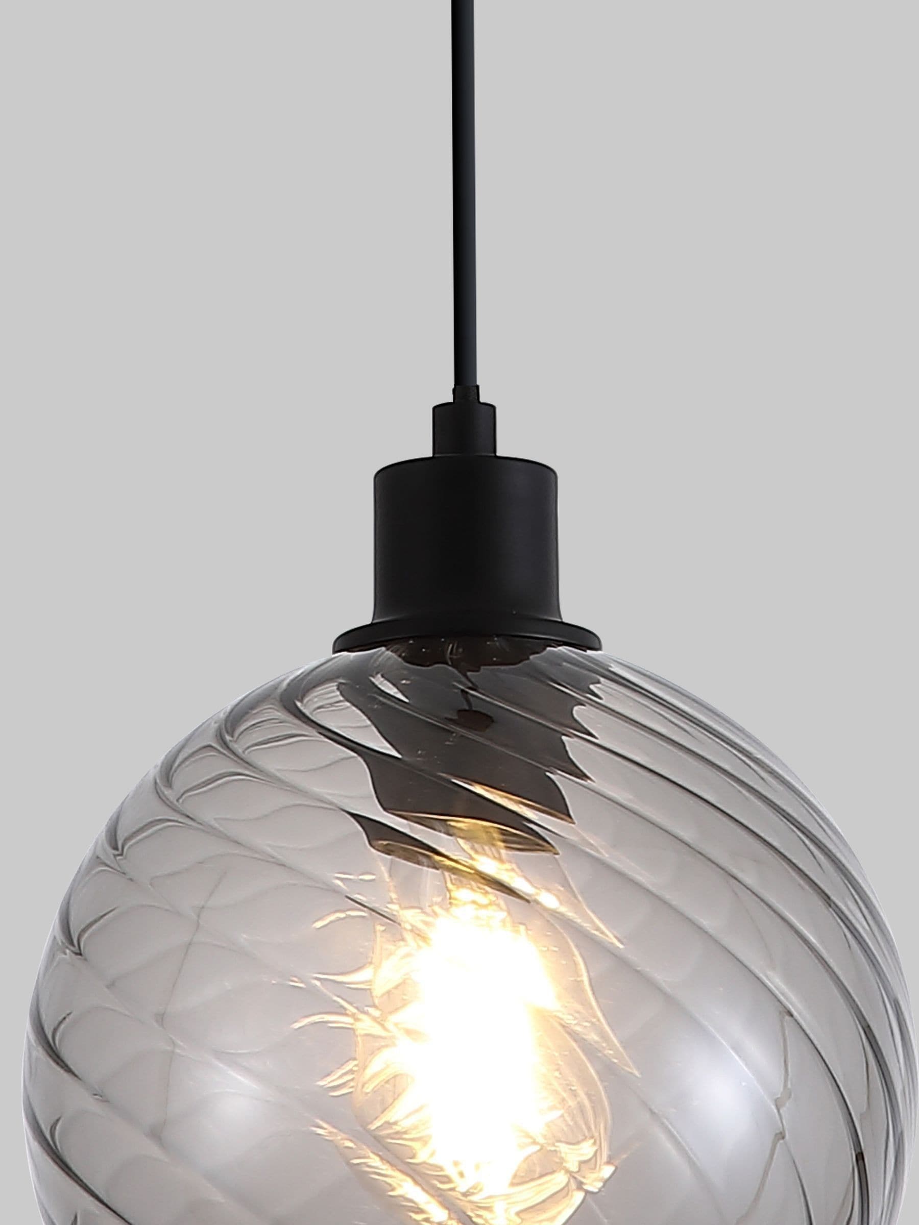 Searchlight smoke glass pendant ceiling light (British brand)