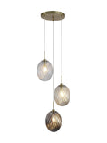 Searchlight brass 3-light pendant light (British brand)