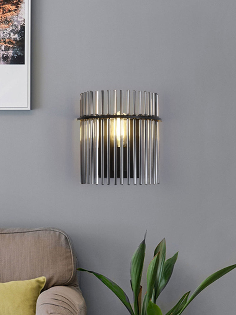 Searchlight wall light with smoked glass rods 26cm, imported from the UK