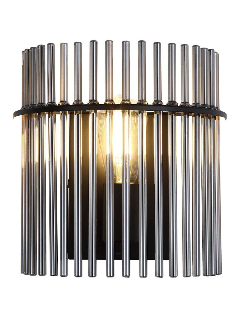 Searchlight wall light with smoked glass rods 26cm, imported from the UK