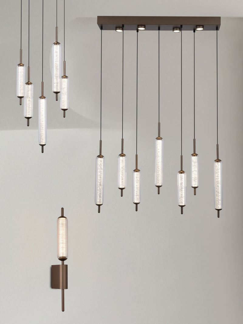 Searchlight Latte glass wall light 54cm height, UK version