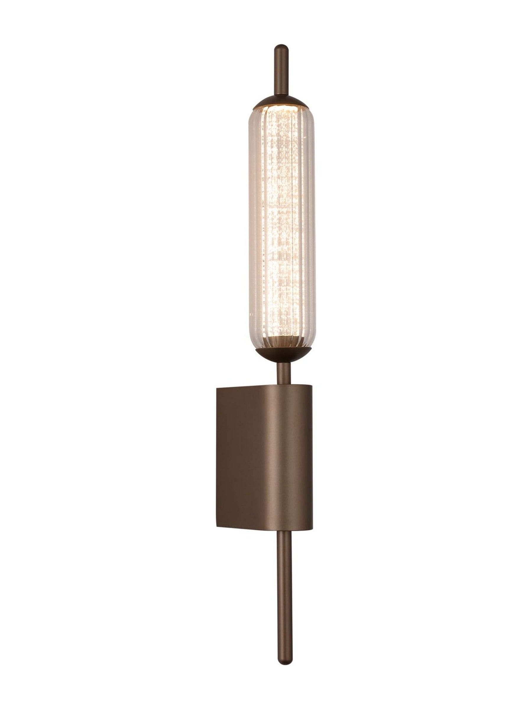 Searchlight Latte glass wall light 54cm height, UK version