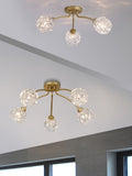 Searchlight Gold 5 light flush ceiling light (British brand)