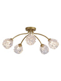 Searchlight Gold 5 light flush ceiling light (British brand)