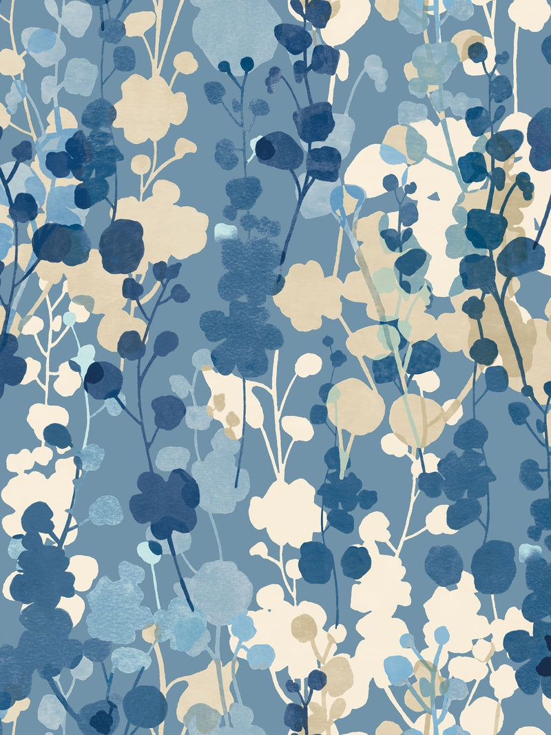 Ohpopsi Pale Teal Blossom Wallpaper Sample A4