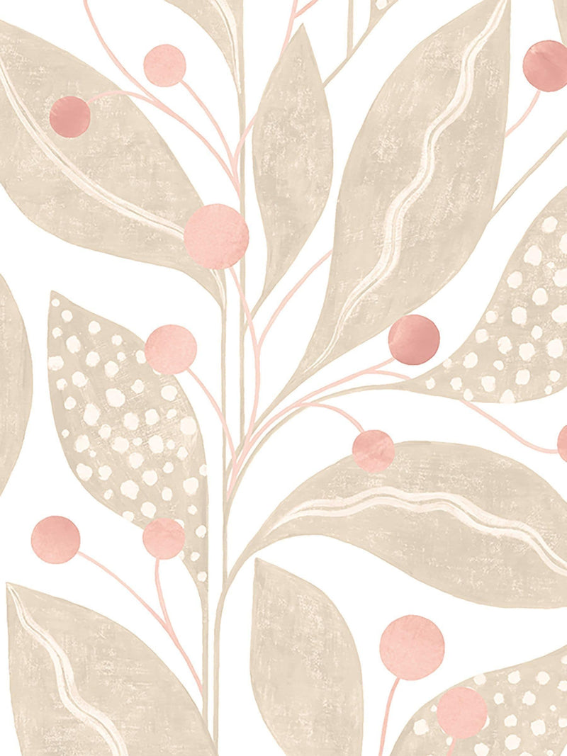 Ohpopsi Russet Berry Dot Soft Sage Wallpaper Sample A4