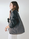 Chocolate Brown Suede Leather Slouchy Shoulder Bag