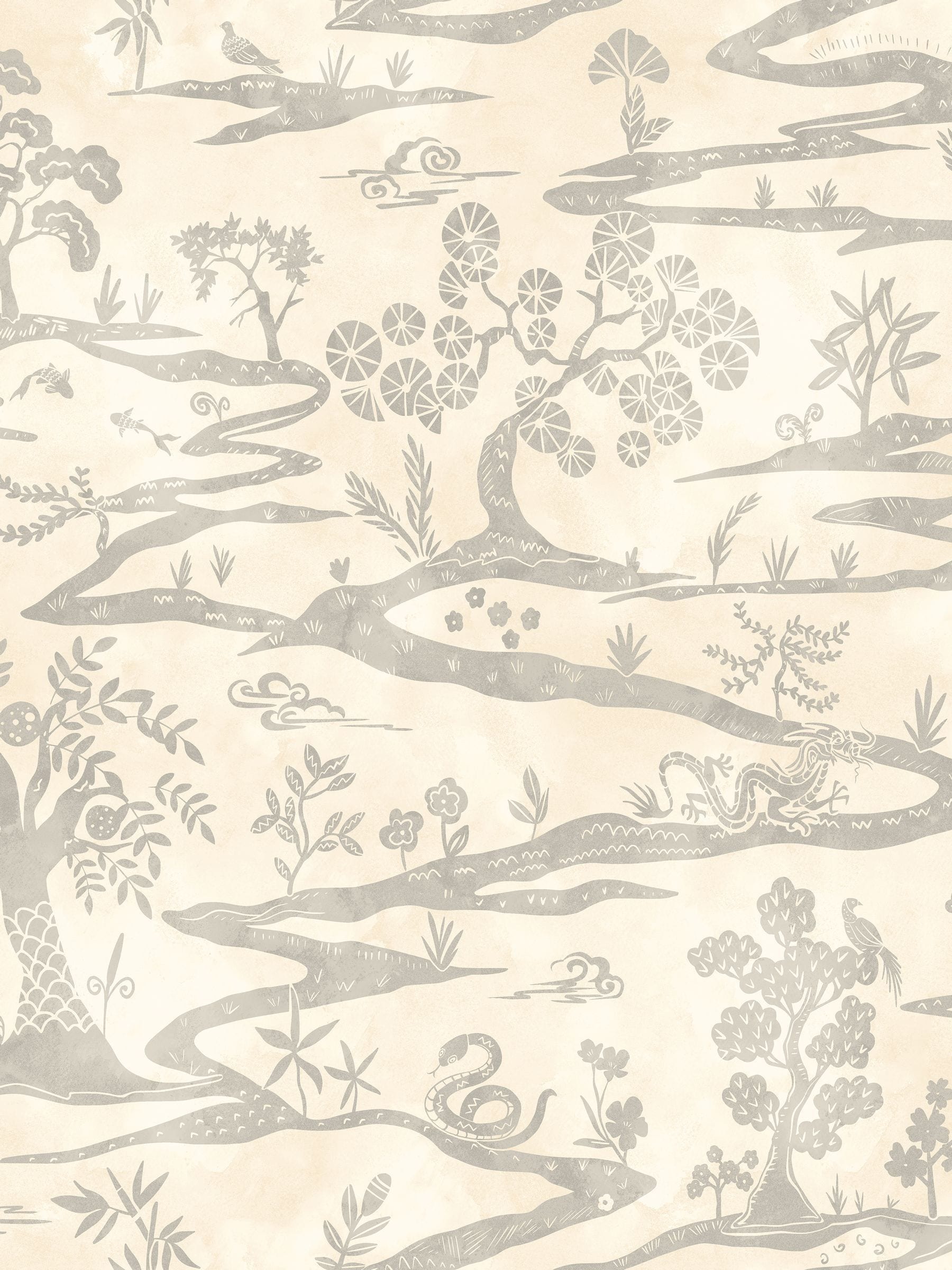 Ohpopsi wallpaper sample Cobalt Kaiwa A4 (British brand)