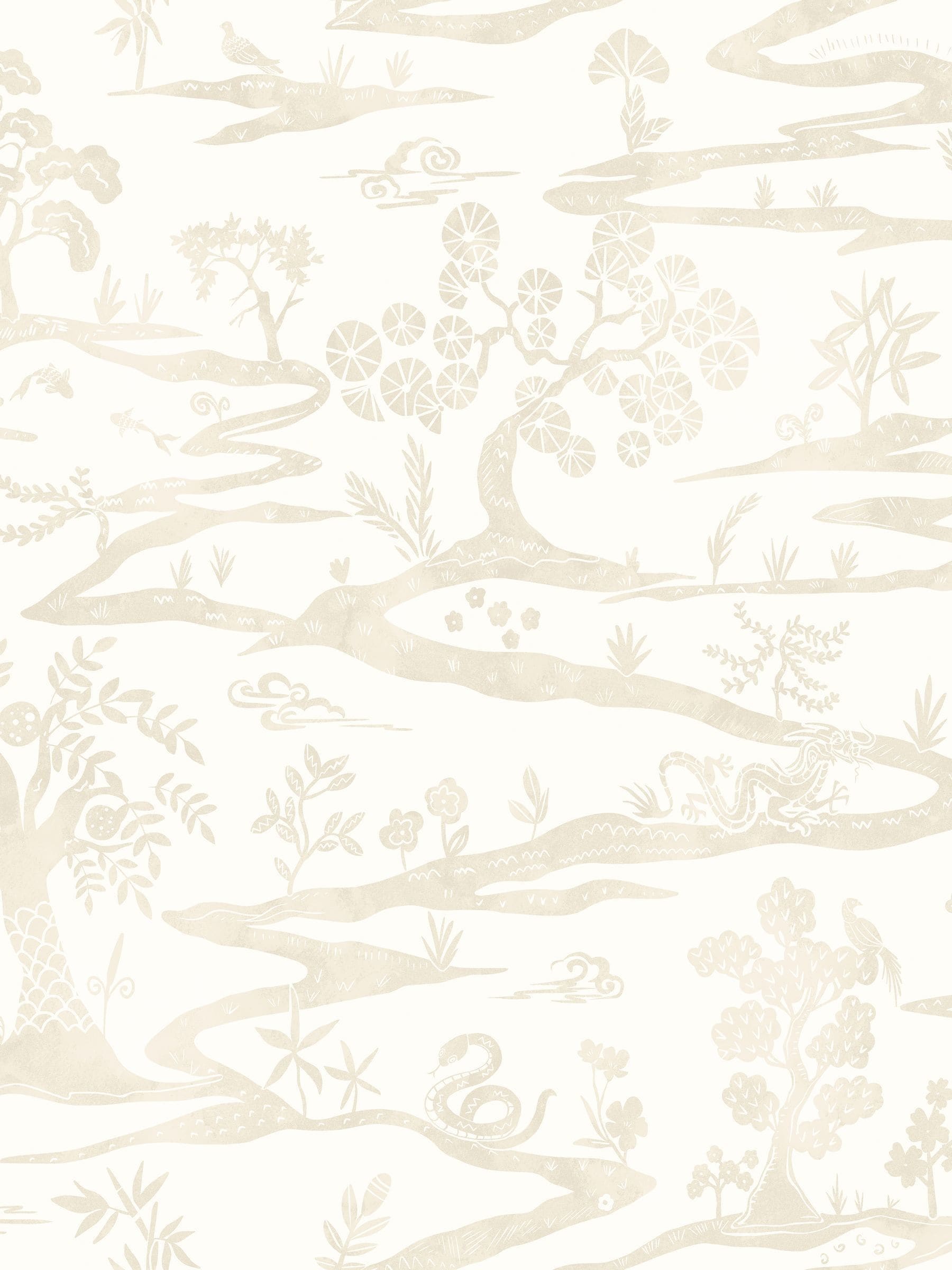 Ohpopsi Lace White Kaiwa A4 Wallpaper Sample