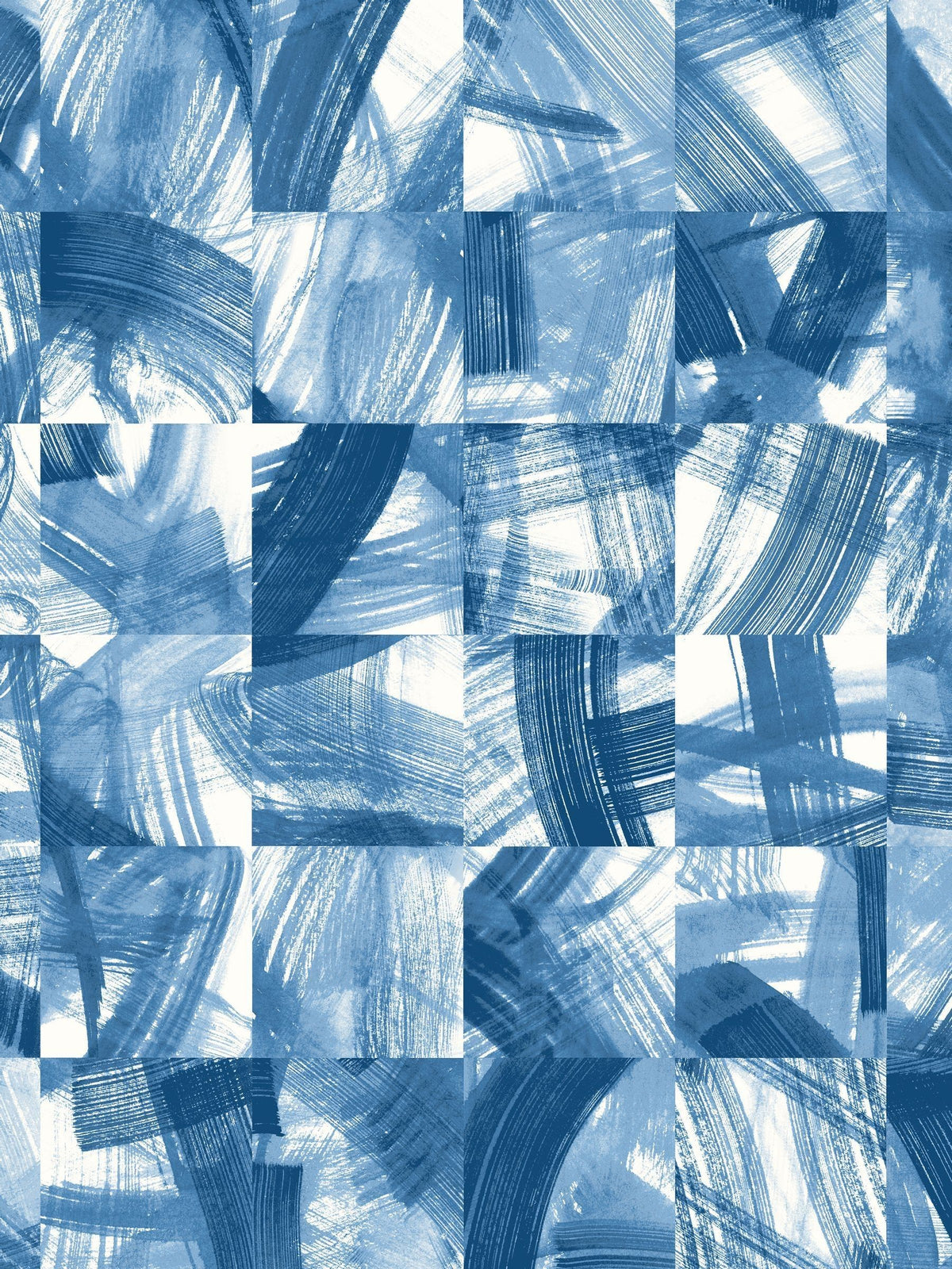 Ohpopsi Maku Seashell wallpaper sample electric blue A4, imported from the UK