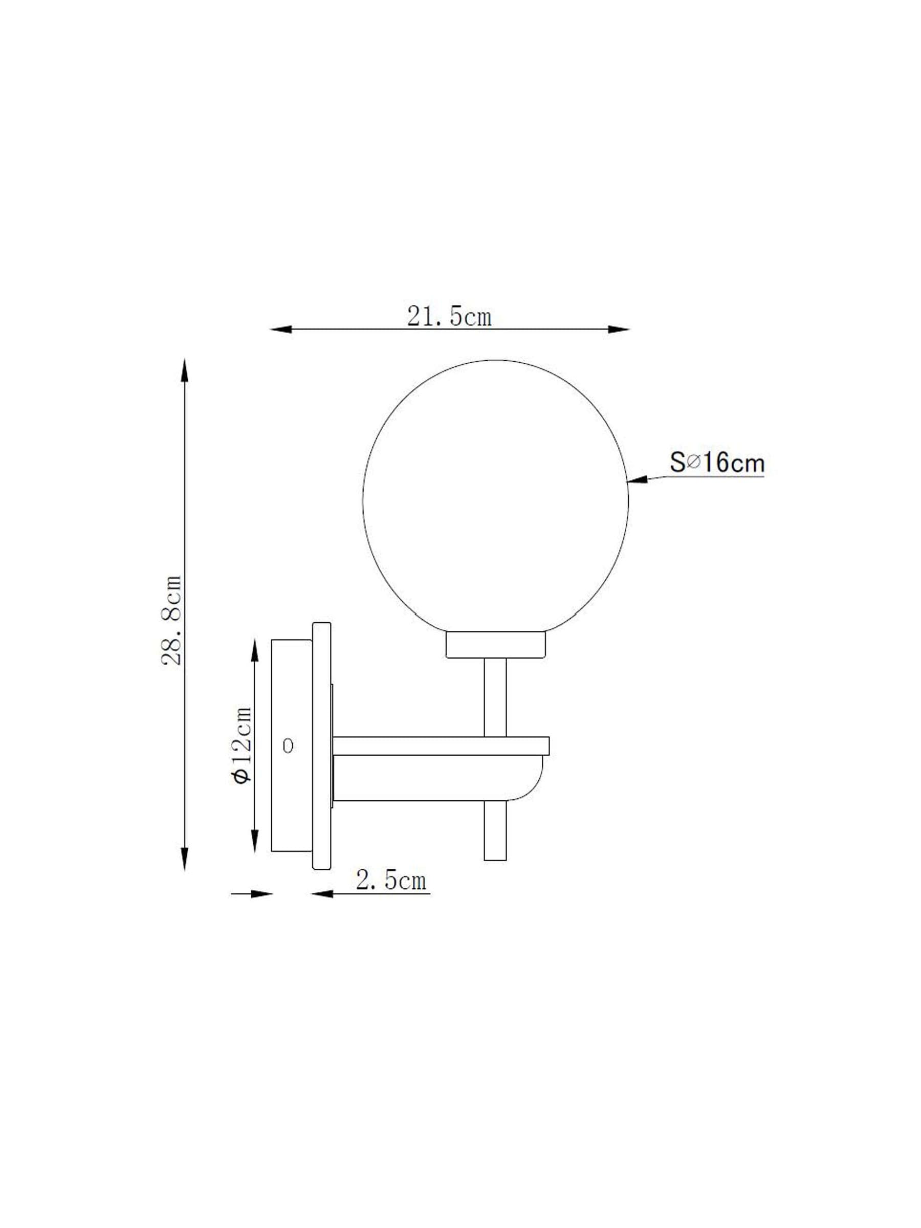 Archer wall light in dark natural wood with brass accents, British product