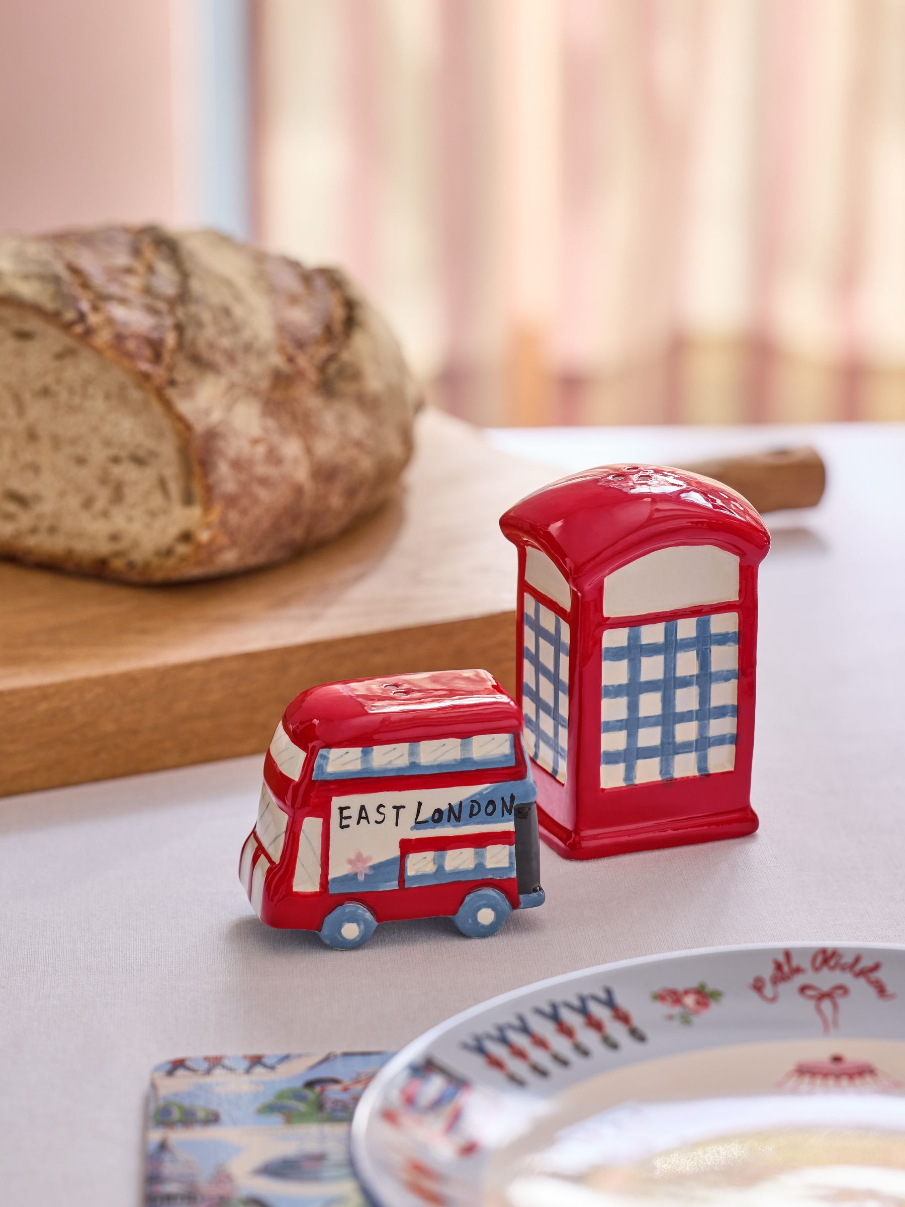 Cath Kidston Red London Town salt and pepper shakers, UK version