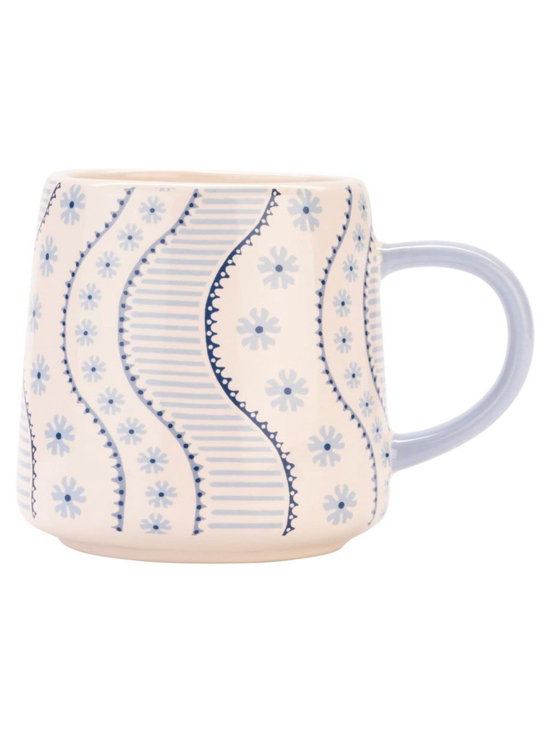 Cath Kidston Blue Spitalfields Silk Billie Mug stoneware, UK version