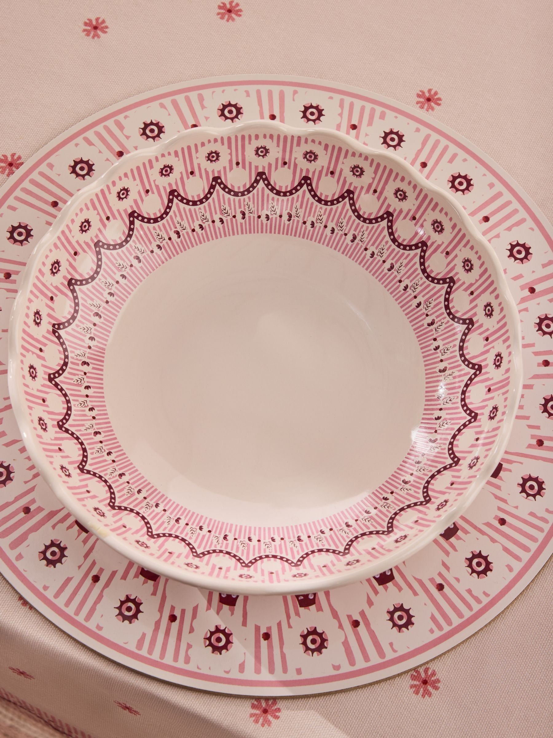 Cath Kidston pasta bowls set of 4 pink Spitalfields (British brand)