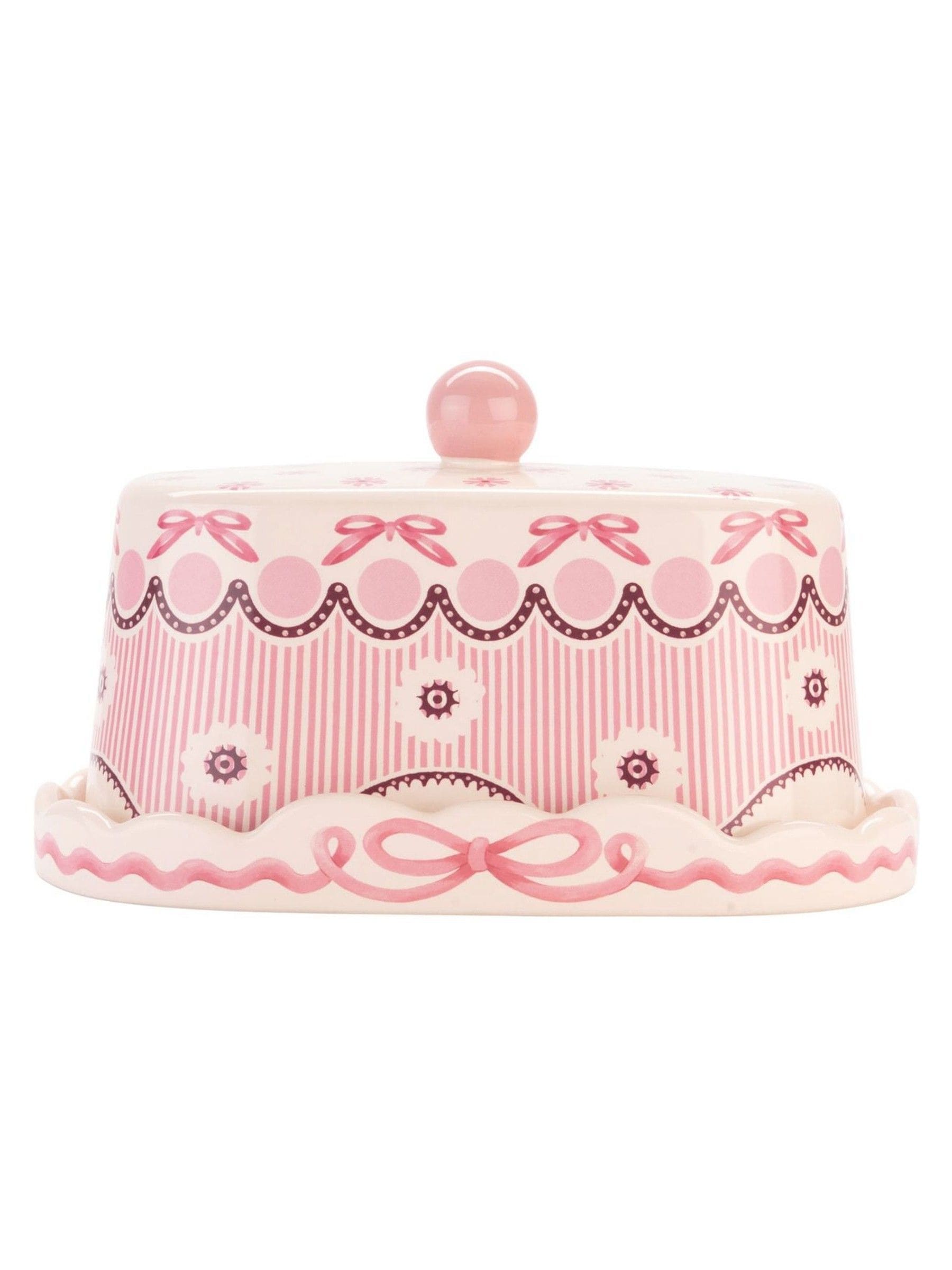 Cath Kidston pink Spitalfields Silk butter dish, UK version