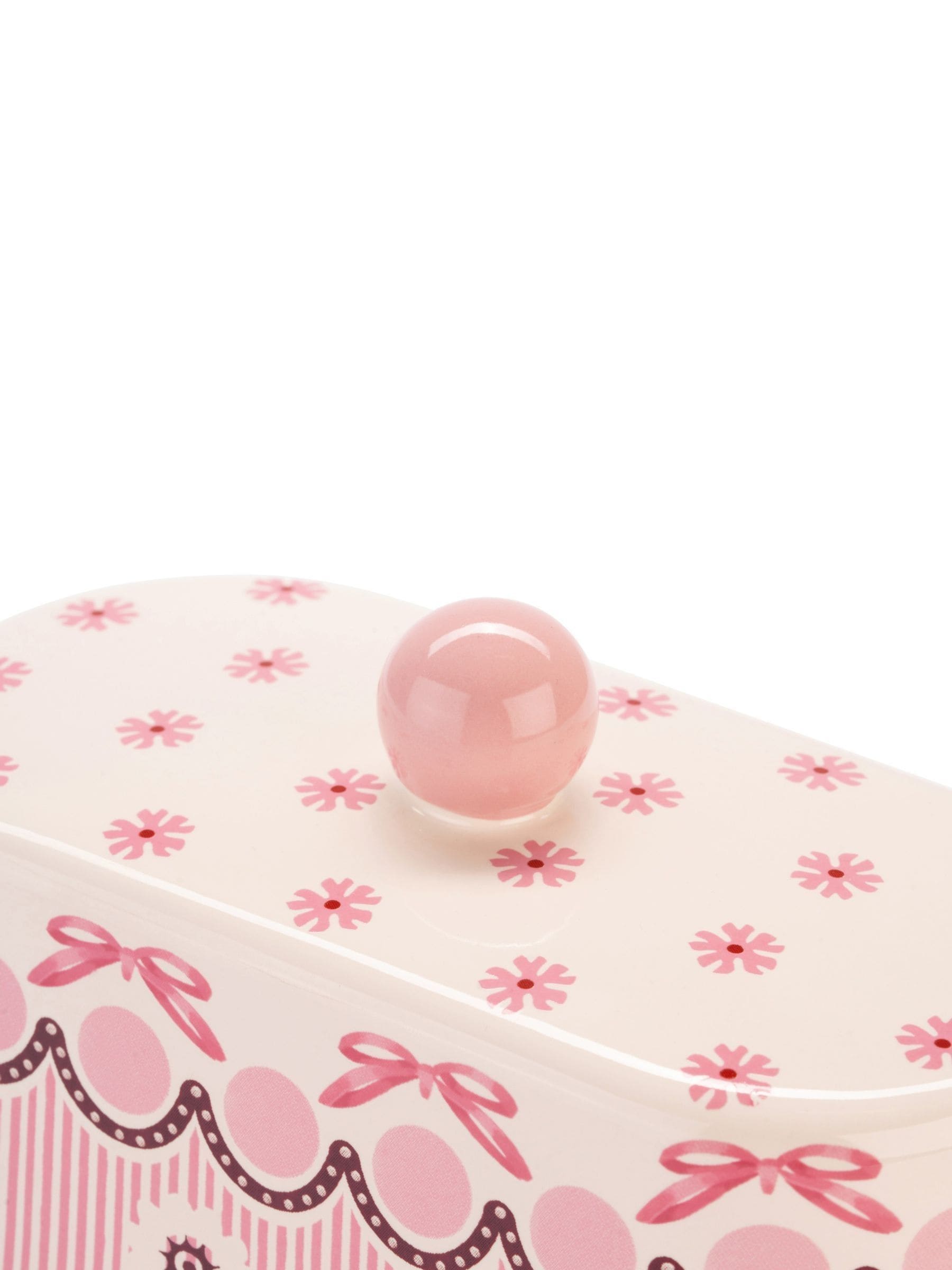 Cath Kidston pink Spitalfields Silk butter dish, UK version