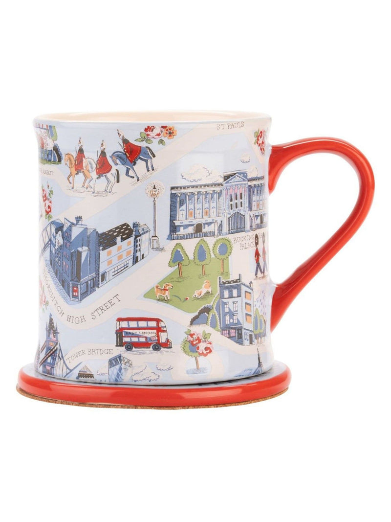 Cath Kidston blue London town mug and coaster set - British product