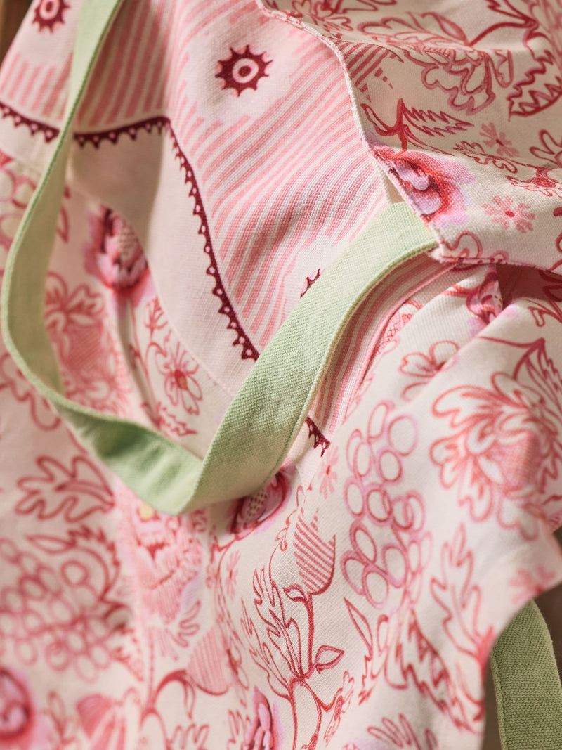 Cath Kidston pink Spitalfields silk apron one size - British product