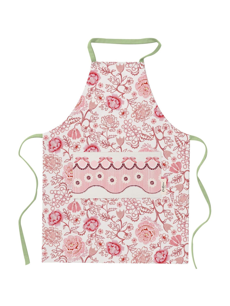 Cath Kidston pink Spitalfields silk apron one size - British product