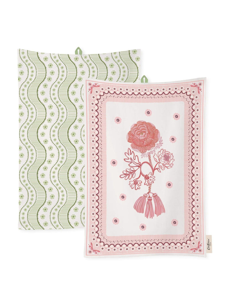 Cath Kidston set of 2 Spitalfields Silk tea towels - British product