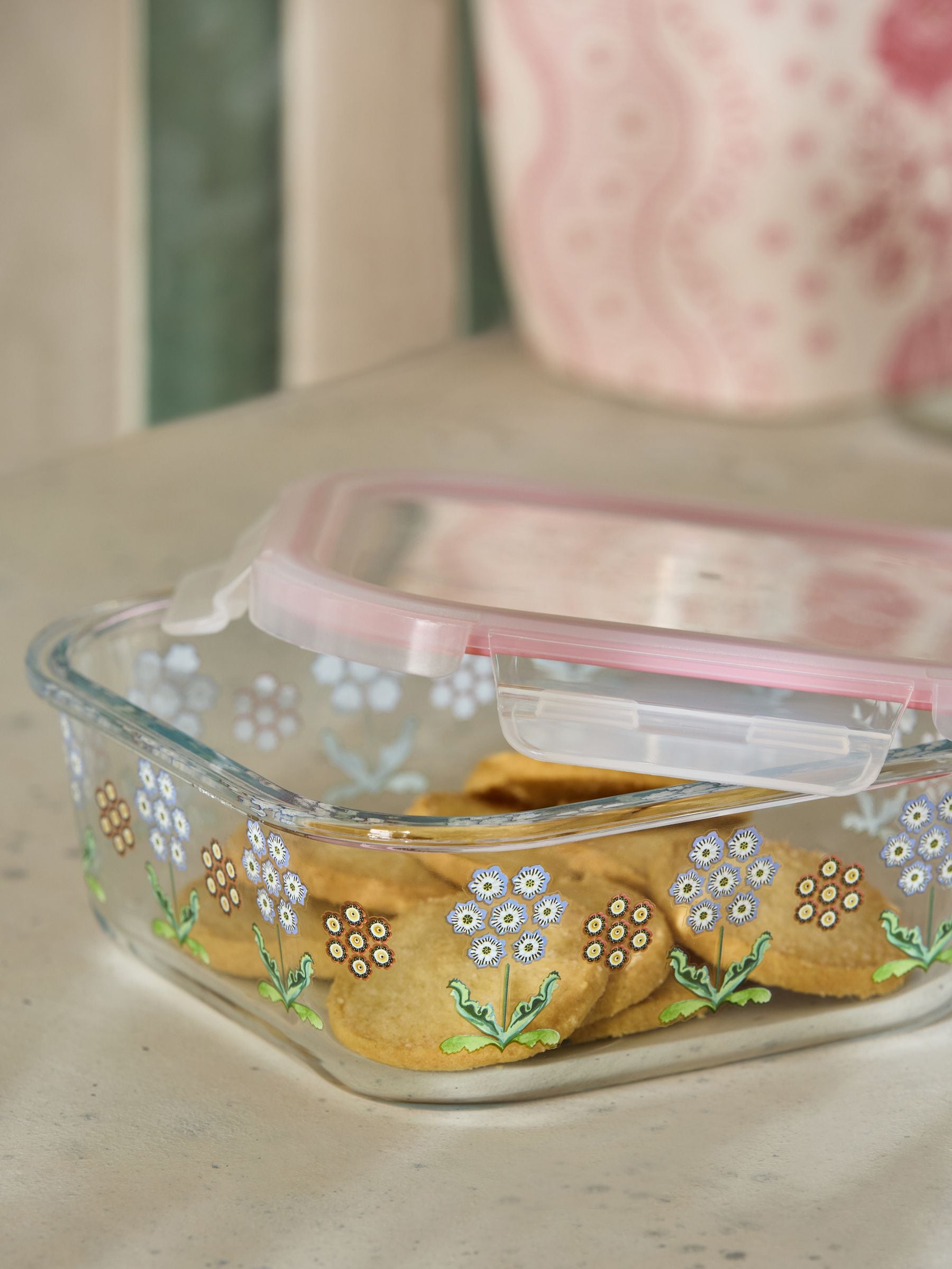 Cath Kidston pink Spitalfields Silk food container 1.2L, UK version