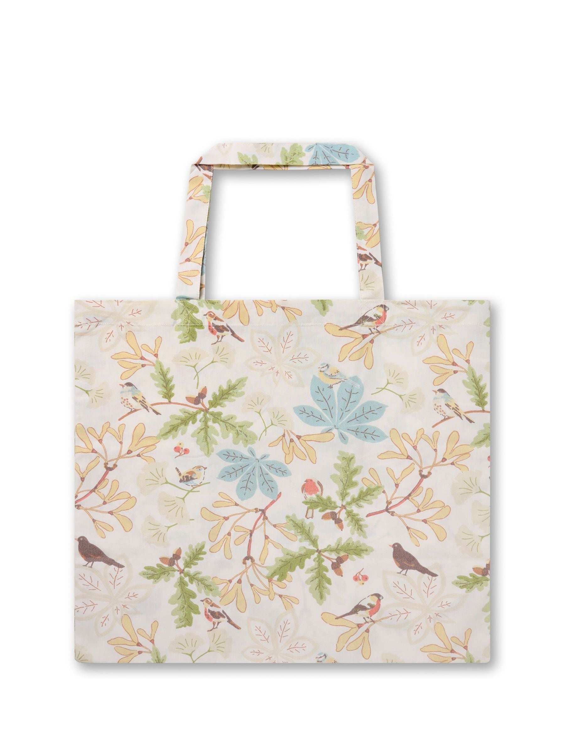 Sophie Allport cream Orchard Birds folding shopping bag, imported from the UK