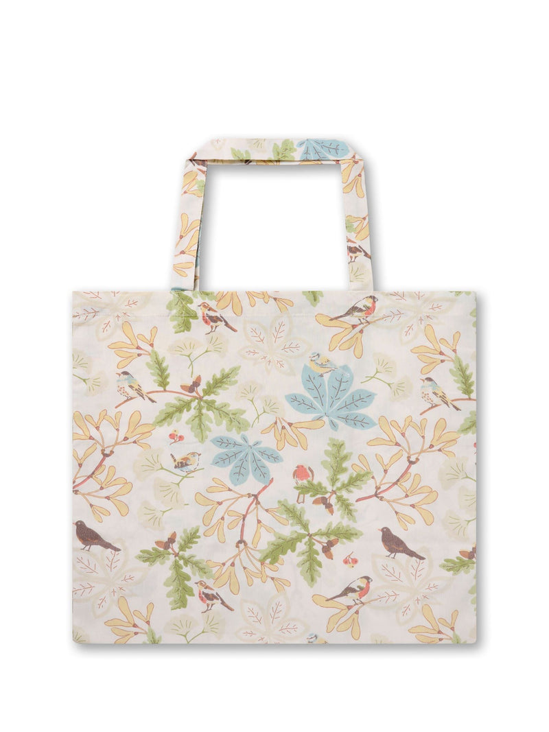 Sophie Allport cream Orchard Birds folding shopping bag, imported from the UK