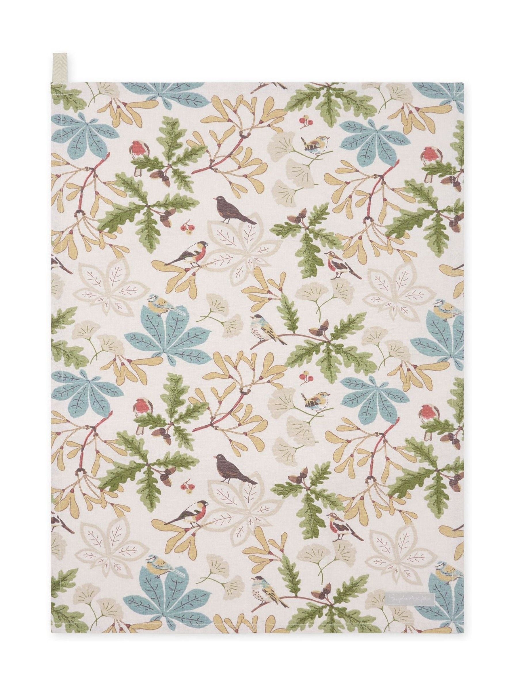 Sophie Allport Orchard Birds tea towel 65x45cm, UK version