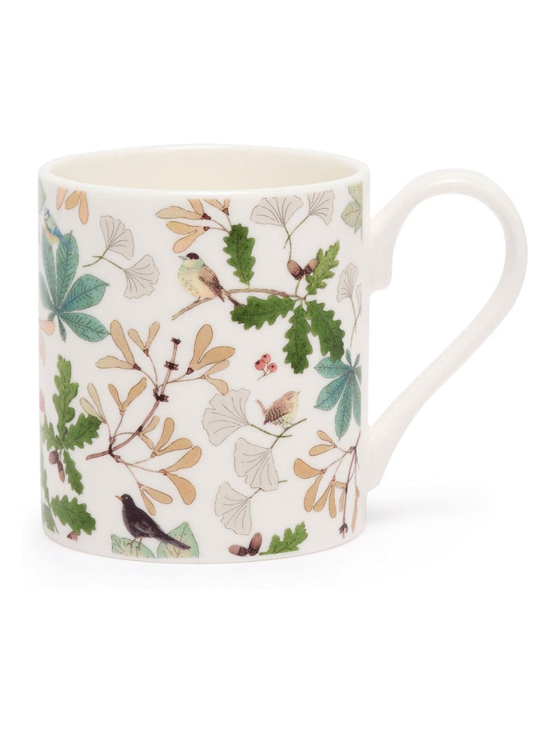 Sophie Allport White Large Orchard Birds mug 425ml, imported from the UK