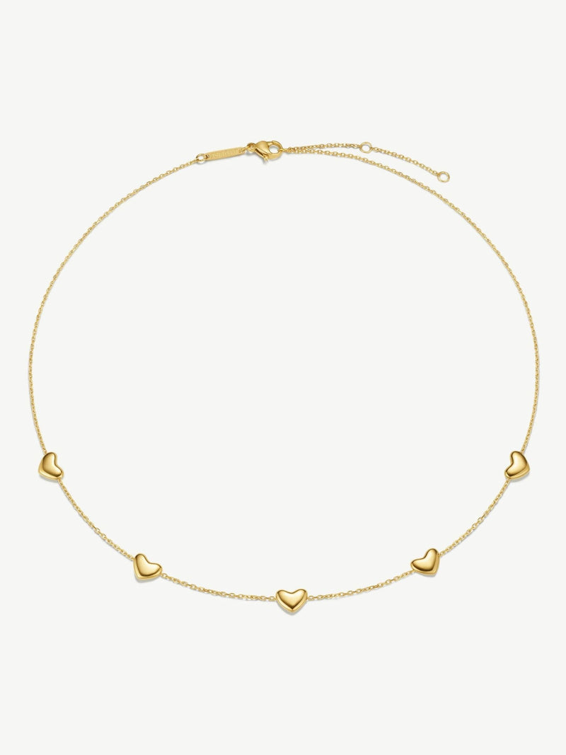 D.LOUISE gold tone bubble heart multi necklace, imported from the UK