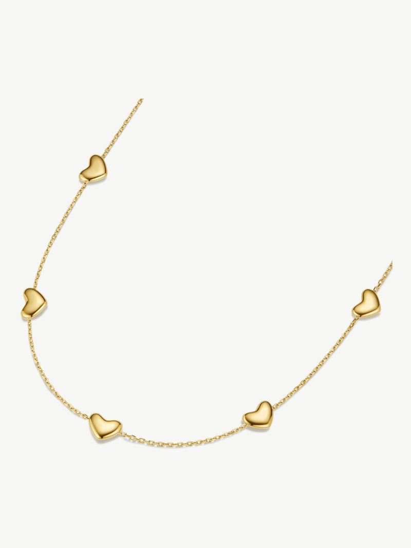 D.LOUISE gold tone bubble heart multi necklace, imported from the UK