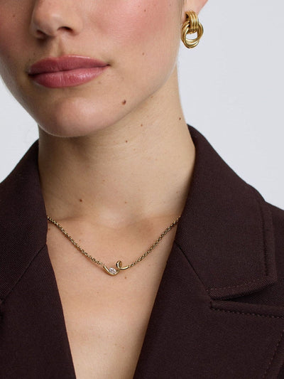 Next D.LOUISE Gold Tone Waterproof Knot Chain Necklace- Buy online at McGrocer